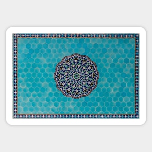 Blue Marrakesh Tile, Moroccan Art Sticker